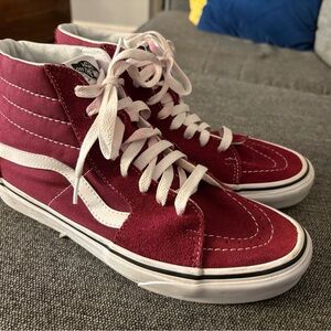 Vans Red High-Top Sneakers - Women’s Size 8.5